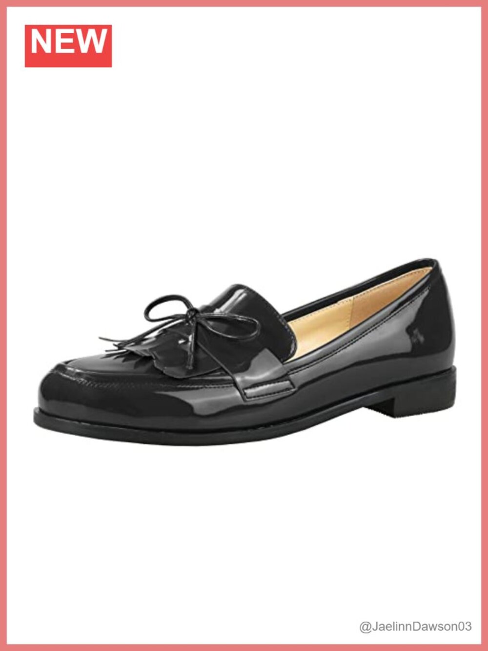 Women's Patent Leather Loafers Bow Knot Slip On Flats Memory Foam Comfort Dress